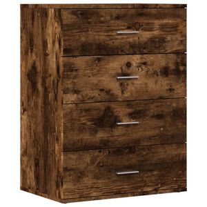 vidaXL Sideboard Smoked Oak 60x39x80 cm Engineered Wood