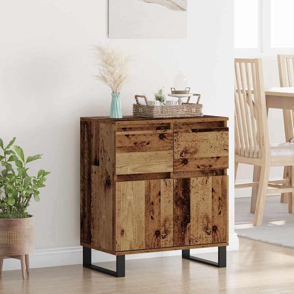 vidaXL Sideboard Old Wood 60 x 35 x 70 cm Engineered Wood and Iron