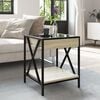 vidaXL Coffee Table with Infinity LED Sonoma Oak 40x40x49 cm