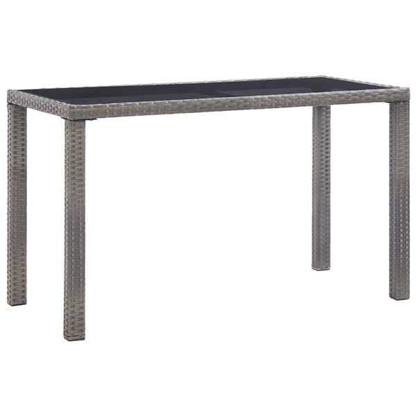 vidaXL Garden Table Anthracite 123x60x74 cm Poly Rattan