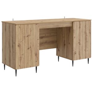 vidaXL Desk Artisan Oak Engineered Wood 142.5 x 50 x 75 cm