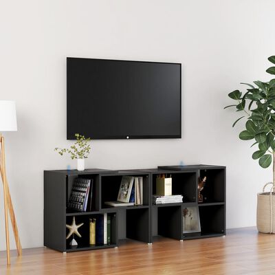 vidaXL TV Cabinet Black 104x30x52 cm Engineered Wood