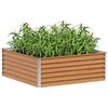 vidaXL Garden Raised Bed Light Brown 98 x 100 x 36 cm Galvanised Steel