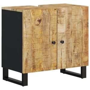 vidaXL Sink Cabinet 62x33x58 cm Solid Wood Mango and Engineered Wood