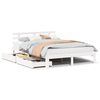 vidaXL Bed Frame with Drawers without Mattress White 140x190 cm