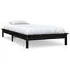 vidaXL Bed Frame without Mattress Black 90x200 cm Solid Wood