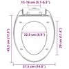 vidaXL Soft-close Toilet Seat with Quick-release Design Black