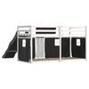 vidaXL Bunk Bed without Mattress with Slide White and Black 90x200 cm