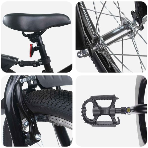 vidaXL Kids Bike 20'' for 6-11 Years Old Black