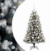 vidaXL Artificial Hinged Christmas Tree with Baubles 120 cm 150 LEDs