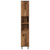 vidaXL Bathroom Cabinet Old Wood 30x30x179 cm Engineered Wood