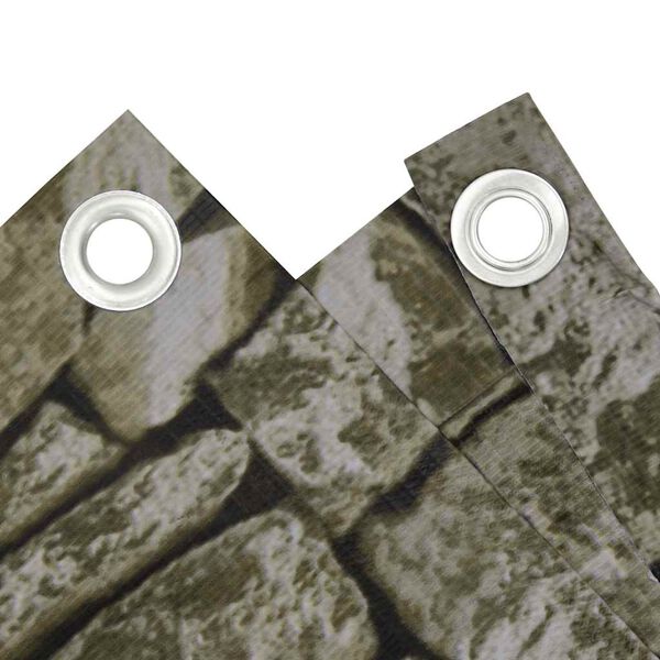 vidaXL Balcony Privacy Screen Stone Look 600x120 cm PVC