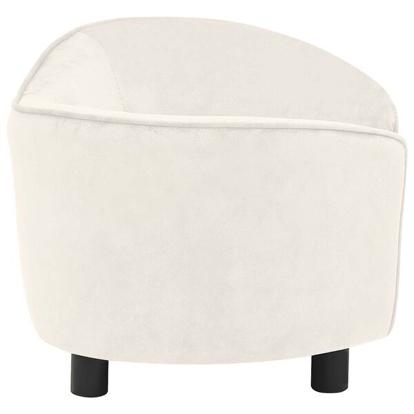 vidaXL Dog Sofa Cream 69x49x40 cm Plush