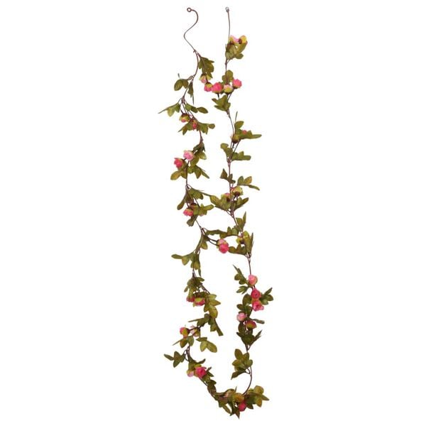 vidaXL Flower Garlands 6 pcs Rose 215 cm