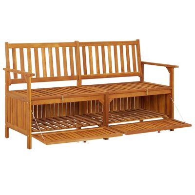 vidaXL Storage Bench 148 cm Solid Wood Acacia