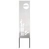 vidaXL Garden Privacy Screen Silver 32 x 140 cm Stainless steel