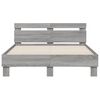 vidaXL Bed Frame with LED without Mattress Grey Sonoma 120x190 cm Small Double