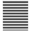vidaXL Zebra Blind Black 130x150 cm Fabric Width 125.9 cm Polyester