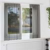 vidaXL Voile Curtains with Rod Pockets 2 pcs Black