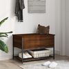 vidaXL Storage Bench Brown Oak 70x42.5x47 cm Engineered Wood