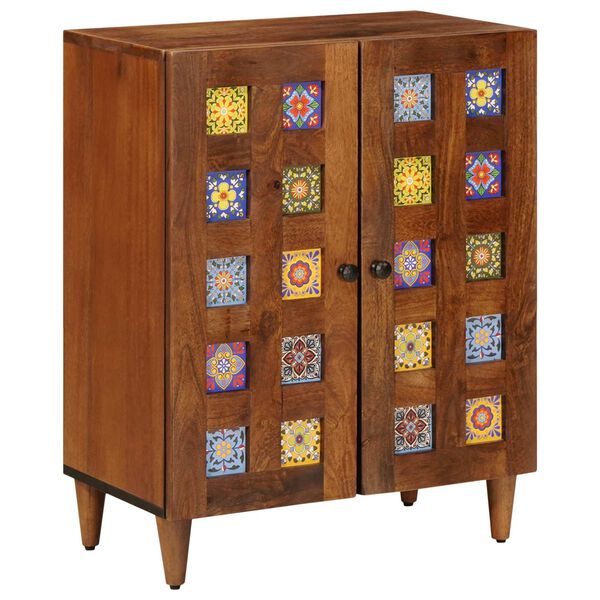 vidaXL Sideboard 3 pcs Walnut Solid Mango Wood