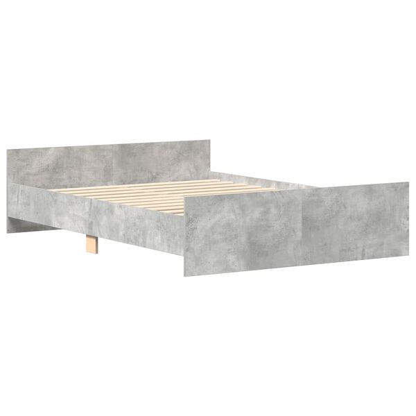 vidaXL Bed Frame without Mattress Concrete Grey 120x200 cm