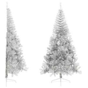 vidaXL Christmas Tree | Silver | PET | Large | Christmas Tree | Cone-shaped