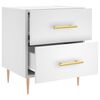 vidaXL Bedside Cabinet White 40x35x47.5 cm Engineered Wood