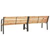 vidaXL Twin Garden Bench 241 cm Chinese Fir Wood