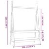 vidaXL Clothes Rack 100x45.5x150 cm Solid Wood Pine