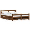 vidaXL Bed Frame without Mattress Honey Brown Solid Wood 140x200 cm