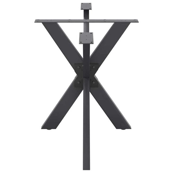 vidaXL Dining Table Leg Spider Shape Anthracite 120x68x(72-73) cm Steel
