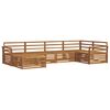 vidaXL Outdoor Sofa Set 6 pcs Natural Solid Acacia Wood