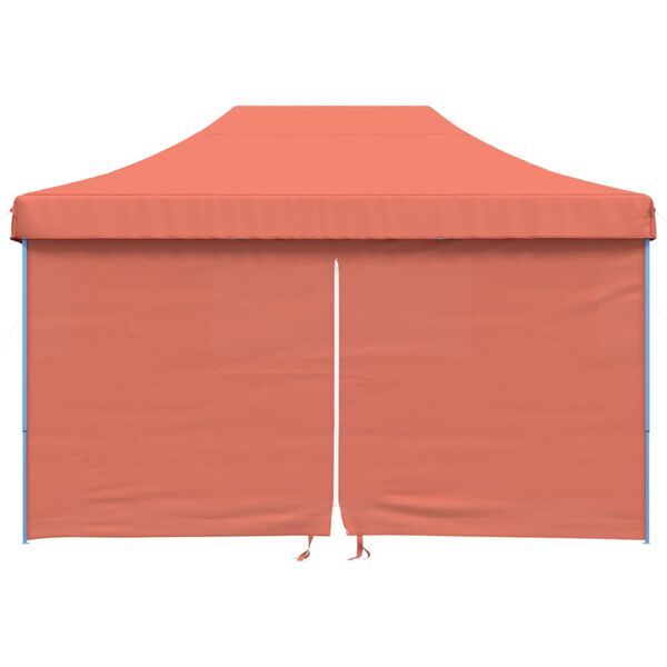 vidaXL Foldable Party Tent Pop-Up with 4 Sidewalls Terracotta