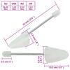 vidaXL Shoe Trees 5 Pairs White EU 38-44 Plastic
