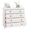 vidaXL Side Cabinet White 100x40x90 cm Solid Wood Pine
