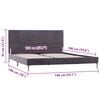 vidaXL Bed Frame without Mattress Grey Fabric 135x190 cm Double