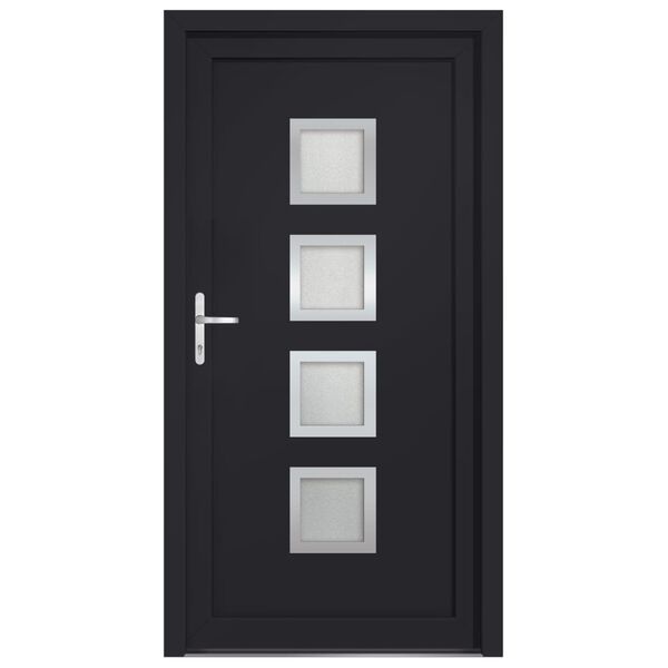 vidaXL Front Door Anthracite 98x208 cm PVC