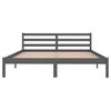 vidaXL Bed Frame without Mattress Solid Wood Pine 160x200cm Grey