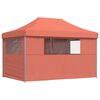 vidaXL Party Tent Folding Terracotta 279 x 410 x 315 cm Oxford Fabric