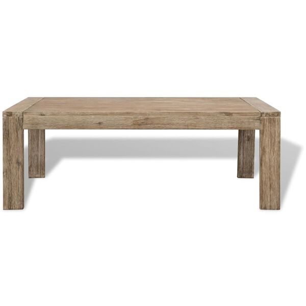 vidaXL Coffee Table Solid Brushed Acacia Wood 110x60x40 cm