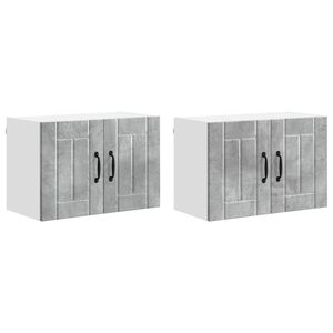 vidaXL Kitchen Wall Cabinets Lucca 2 pcs Concrete Grey 60 x 31 x 40 cm