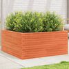 vidaXL Garden Planter Wax Brown 100x100x46 cm Solid Wood Pine