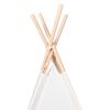 vidaXL Children Teepee Tent with Bag Peach Skin White 120x120x150 cm