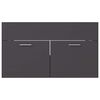 vidaXL 2 Piece Bathroom Furniture Set Grey Engineered Wood