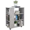 vidaXL Rolling Cabinet Concrete Grey 60x35x75 cm Engineered Wood