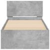 vidaXL Bed Frame without Mattress with LED Lights Concrete Grey 90x200 cm