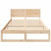 vidaXL Bed Frame with Headboard Natural 120 x 200 cm Solid Pine Wood