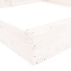 vidaXL Sandbox with Seats White Square Solid Wood Pine