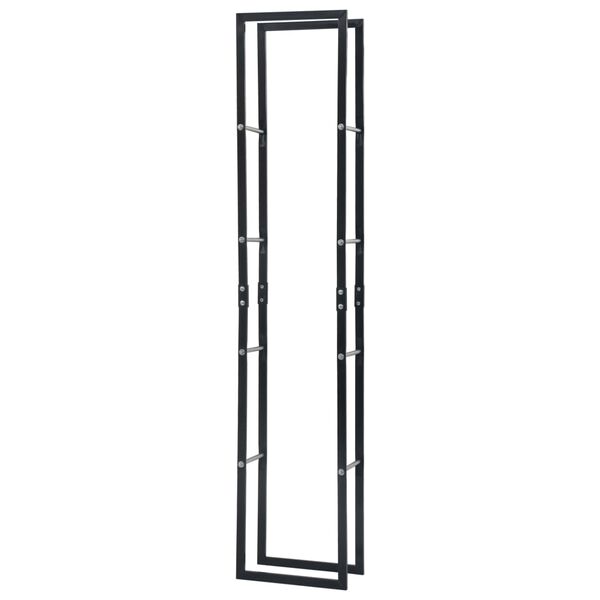 vidaXL Firewood Rack Black 40x25x200 cm Steel